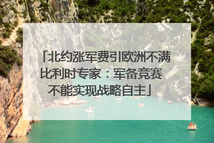 北约涨军费引欧洲不满 比利时专家：军备竞赛不能实现战略自主