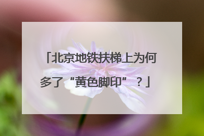 北京地铁扶梯上为何多了“黄色脚印”？
