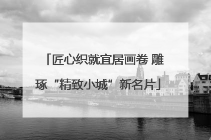 匠心织就宜居画卷 雕琢“精致小城”新名片