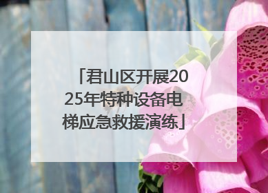 君山区开展2025年特种设备电梯应急救援演练