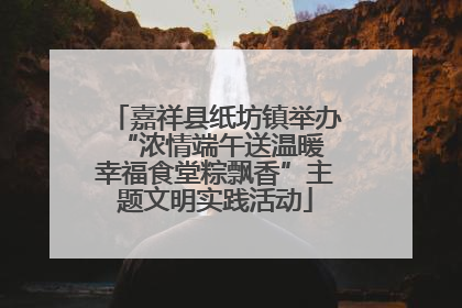 嘉祥县纸坊镇举办“浓情端午送温暖 幸福食堂粽飘香”主题文明实践活动
