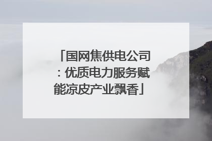 国网焦供电公司：优质电力服务赋能凉皮产业飘香