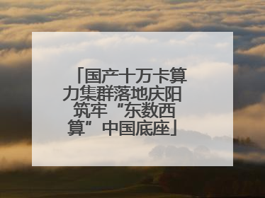 国产十万卡算力集群落地庆阳 筑牢“东数西算”中国底座