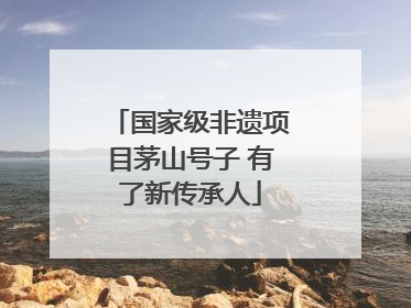 国家级非遗项目茅山号子 有了新传承人