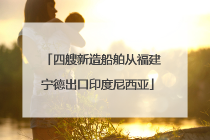 四艘新造船舶从福建宁德出口印度尼西亚