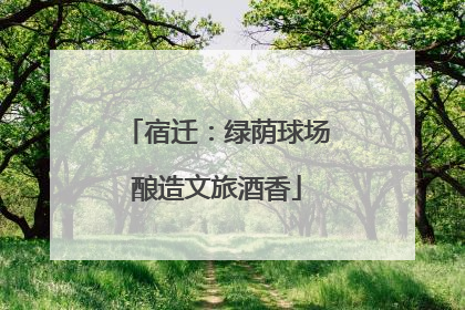 宿迁：绿荫球场酿造文旅酒香