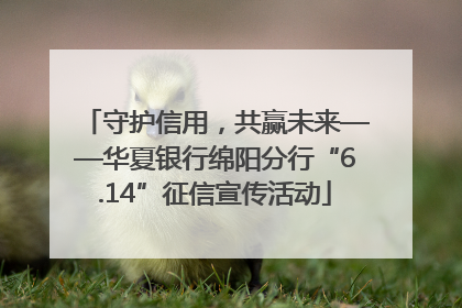 守护信用，共赢未来——华夏银行绵阳分行“6.14”征信宣传活动