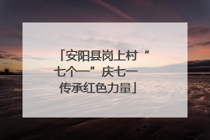 安阳县岗上村“七个一”庆七一 传承红色力量