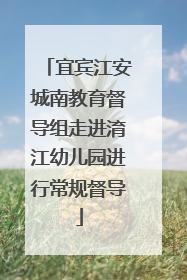 宜宾江安城南教育督导组走进淯江幼儿园进行常规督导