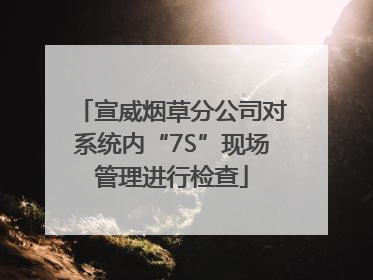宣威烟草分公司对系统内“7S”现场管理进行检查