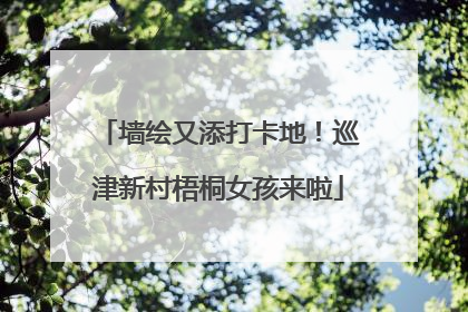 墙绘又添打卡地！巡津新村梧桐女孩来啦