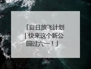夏日放飞计划｜快来这个新公园过六一！