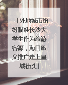 外地城市纷纷瞄准长沙大学生作为旅游客源，海口旅文推广走上星城街头
