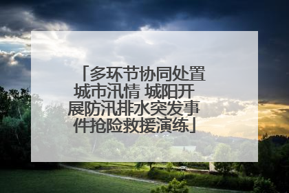 多环节协同处置城市汛情 城阳开展防汛排水突发事件抢险救援演练