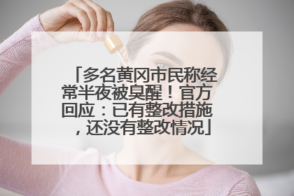 多名黄冈市民称经常半夜被臭醒！官方回应：已有整改措施，还没有整改情况