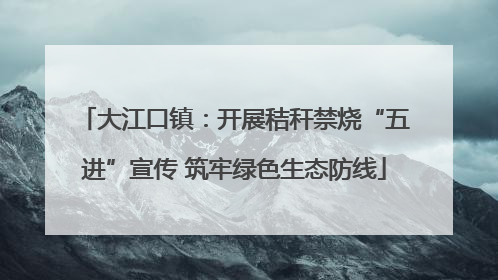 大江口镇：开展秸秆禁烧“五进”宣传 筑牢绿色生态防线