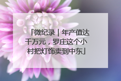 微纪录｜年产值达千万元，罗庄这个小村把灯饰卖到中东