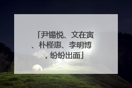 尹锡悦、文在寅、朴槿惠、李明博，纷纷出面