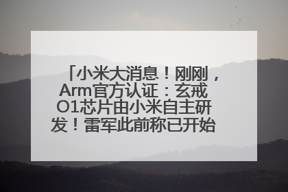 小米大消息！刚刚，Arm官方认证：玄戒O1芯片由小米自主研发！雷军此前称已开始大规模量产