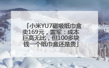 小米YU7磁吸纸巾盒卖169元，雷军：成本巨高无比，但100多块钱一个纸巾盒还是贵