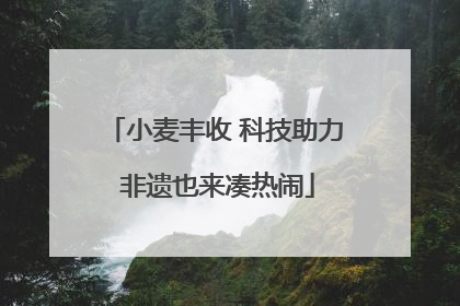 小麦丰收 科技助力 非遗也来凑热闹