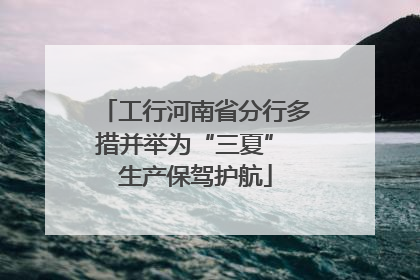 工行河南省分行多措并举为“三夏” 生产保驾护航