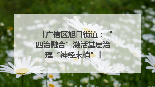 广信区旭日街道：“四治融合”激活基层治理“神经末梢”