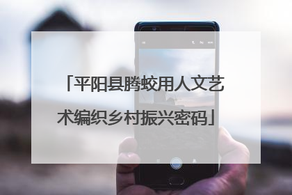 平阳县腾蛟用人文艺术编织乡村振兴密码