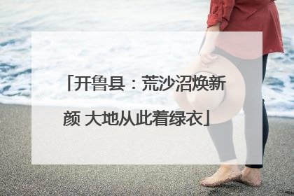 开鲁县：荒沙沼焕新颜 大地从此着绿衣