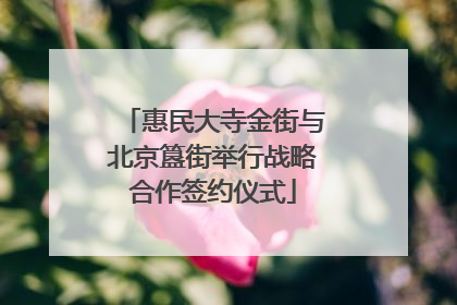 惠民大寺金街与北京簋街举行战略合作签约仪式
