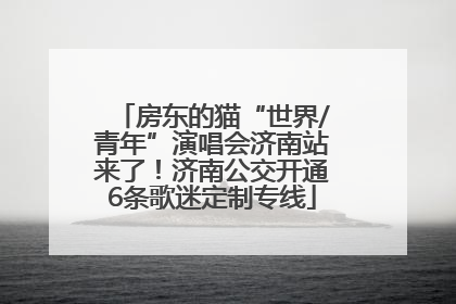 房东的猫“世界/青年”演唱会济南站来了！济南公交开通6条歌迷定制专线