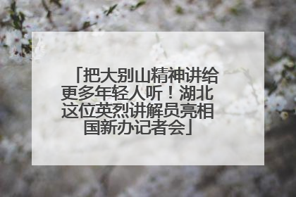 把大别山精神讲给更多年轻人听！湖北这位英烈讲解员亮相国新办记者会