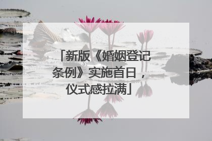 新版《婚姻登记条例》实施首日，仪式感拉满