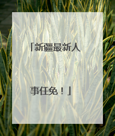 新疆最新人事任免！
