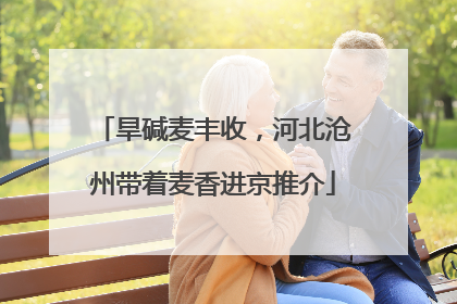 旱碱麦丰收，河北沧州带着麦香进京推介
