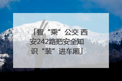 智“乘”公交 西安242路把安全知识“装”进车厢