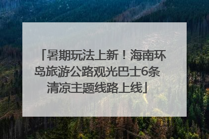 暑期玩法上新！海南环岛旅游公路观光巴士6条清凉主题线路上线