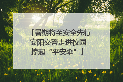 暑期将至安全先行 安阳交警走进校园撑起“平安伞”