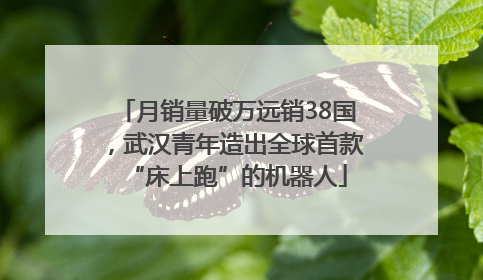 月销量破万远销38国，武汉青年造出全球首款“床上跑”的机器人
