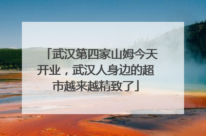 武汉第四家山姆今天开业，武汉人身边的超市越来越精致了