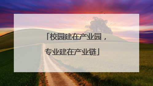 校园建在产业园，专业建在产业链