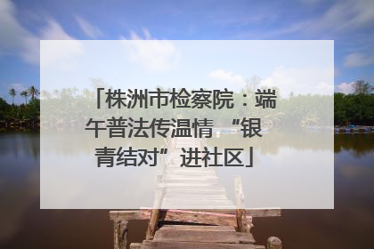 株洲市检察院：端午普法传温情 “银青结对”进社区