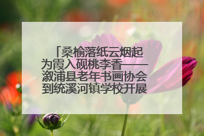桑榆落纸云烟起 为霞入砚桃李香——溆浦县老年书画协会到统溪河镇学校开展书画进校园活动