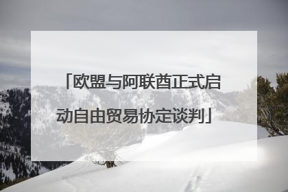欧盟与阿联酋正式启动自由贸易协定谈判