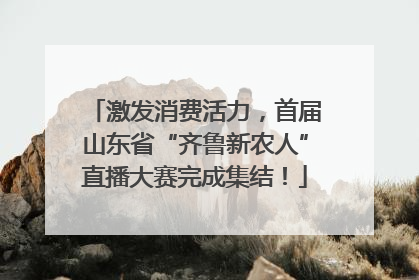 激发消费活力，首届山东省“齐鲁新农人”直播大赛完成集结！