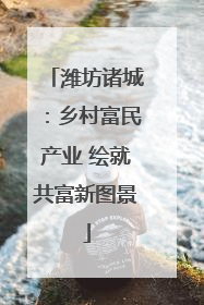 潍坊诸城：乡村富民产业 绘就共富新图景