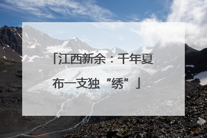 江西新余：千年夏布一支独“绣”