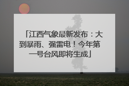 江西气象最新发布：大到暴雨、强雷电！今年第一号台风即将生成