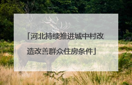河北持续推进城中村改造改善群众住房条件