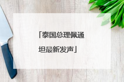 泰国总理佩通坦最新发声